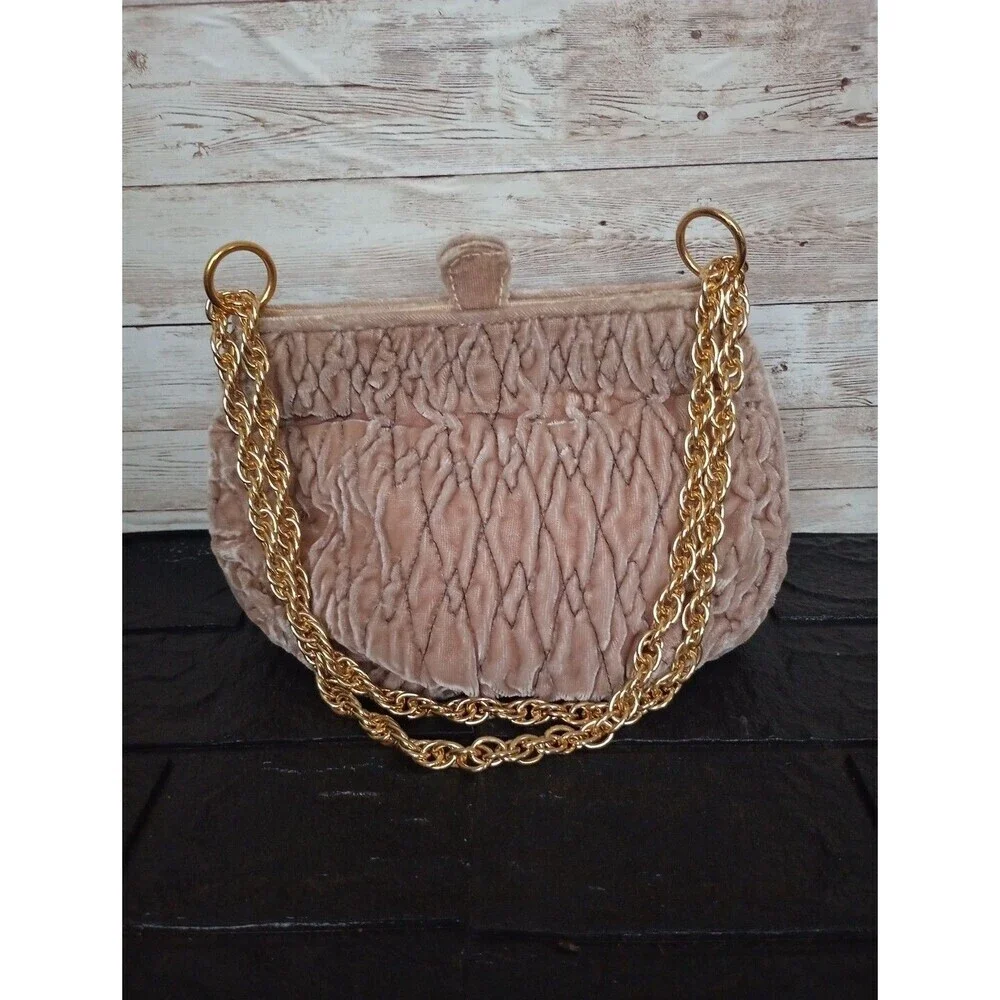 Vintage MAGID Handbag cluch gold Chain Strap